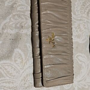 Prada Tan Leather Clutch